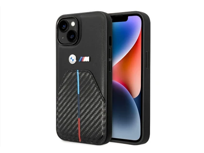 قاب فیبر کربن و چرم آیفون 14 پلاس طرح بی ام و ام3 CG Mobile iphone 14 Plus BMW M3 Carbon Fiber &amp; Leather Case