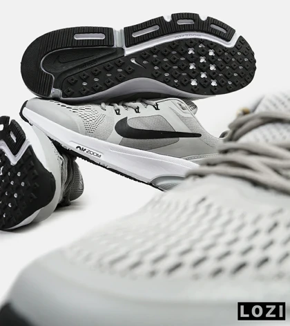 کفش کتانی بزرگ پا طوسی مشکی NIKE zoom