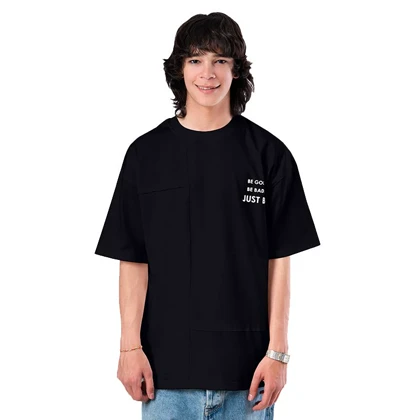 زیگ تیشرت آستین کوتاه black just be tshirt-9824