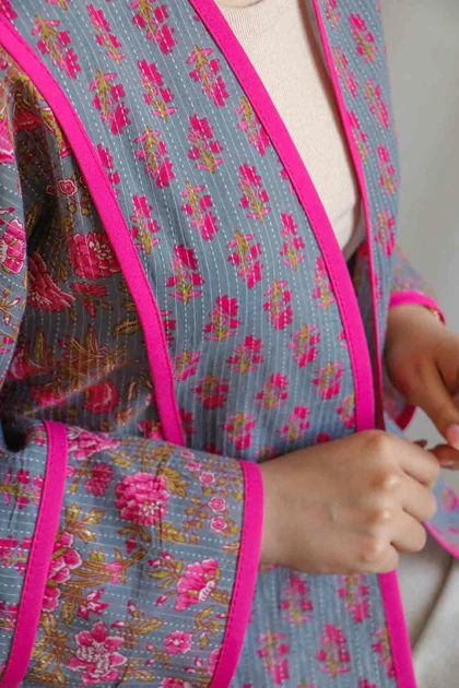 مانتو کتی نوا مانتو کتی شیک با پارچه باتیک هندی