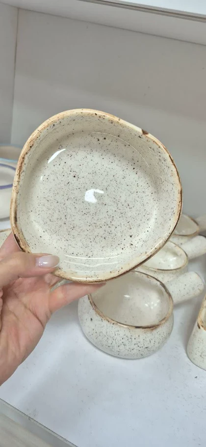 کاسه دفرمه سرو بزرگ و کوچک سرامیک روستیک