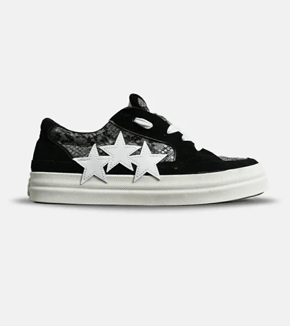 کفش اسنیکرزمشکی سفید Amiri Stars v2 مدل 7077