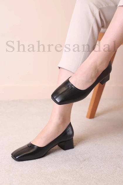 کفش پرسنلی پاشنه‌دار زنانه مژگان