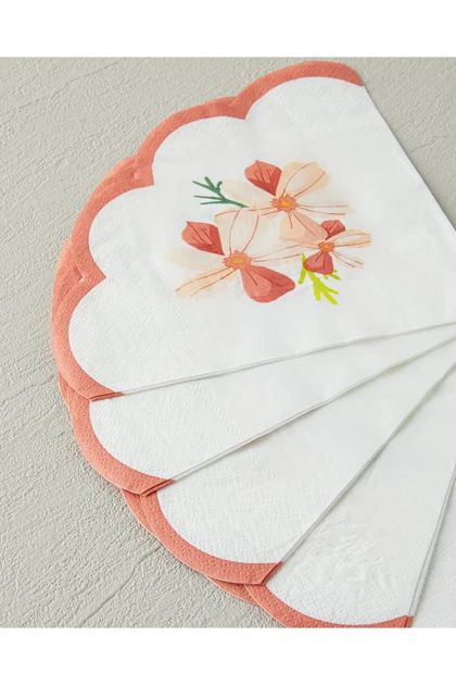 دستمال مهمانی 20 عددی English Home مدل Retro Bouquet - سفید