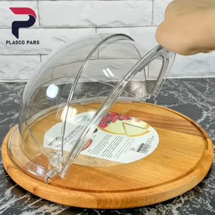 ظرف کیک کف چوبی لیمون