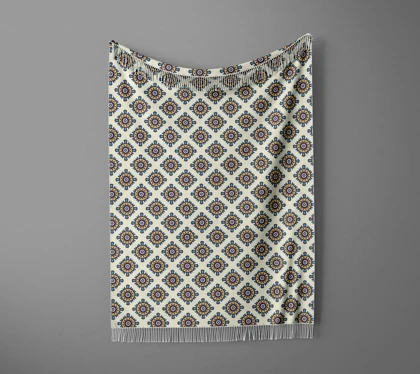 شال مبل ریش دار sofa shawl 103
