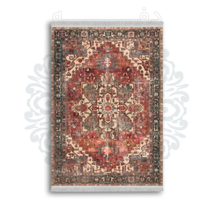 *جدید* فرشینه از جنس پارچه شانل مخمل ترک طرح فانتزی برند دفه کد 1658