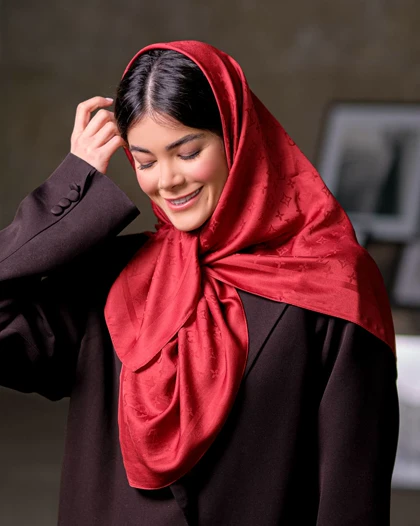 روسری ابریشم ژاکارد LV (قواره 90) 30127