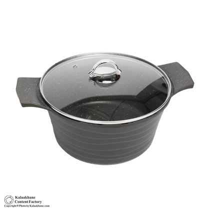 سرویس قابلمه چدن تاپ تفلون مدل آلفا کلاسیک 8 پارچه