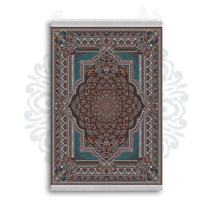*جدید* فرشینه از جنس پارچه شانل مخمل ترک طرح فانتزی برند دفه کد 1243