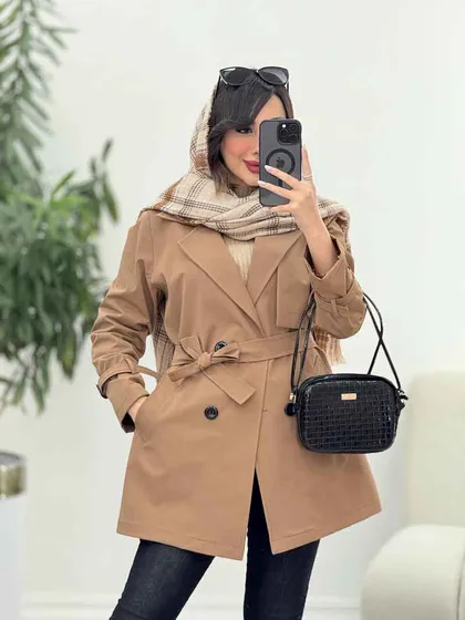 بارانی چهاردکمه مینا