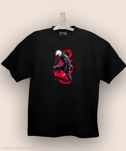 تیشرت لش مردانه و زنانه طرح توکیو غول شخصیت کانکی کد 956