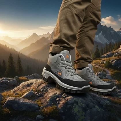 کفش ساق‌دار مردانه طوسی مدل JAX