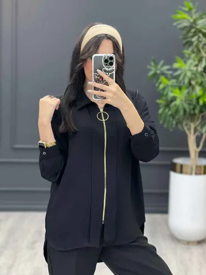 شومیز جلو زیپ