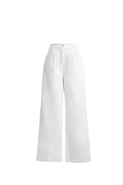 شلوار کتان پشت کشدار - 8136