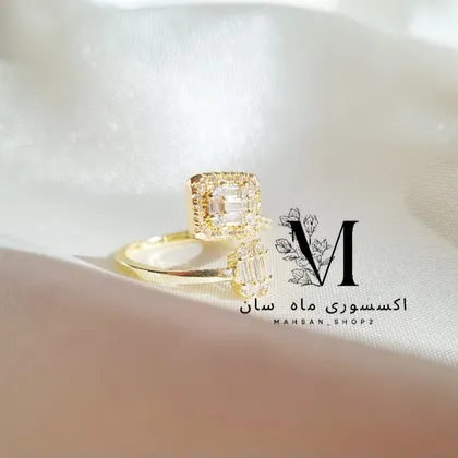 انگشتر زنانه نگین کریستالی مجلسی Wonderful طرح رقص دریا ژوپینگ