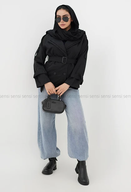 ترنچ کت کتان آستر دار @@کد1004362