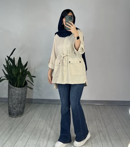 مانتو دکمه دار نیکی 1