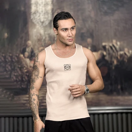 رکابی تنک تاپ کبریتی کرم Loewe