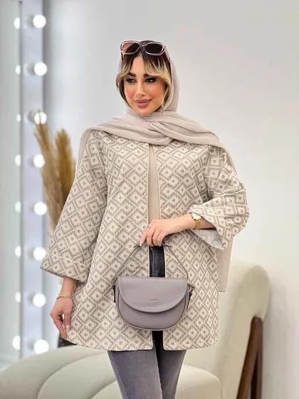 مانتو ژاکارد طرح لوزی