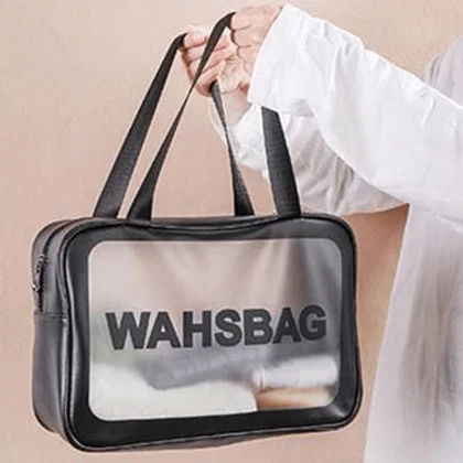 واش بگ مسافرتی سایز بزرگ با 2بند رنگ سفید