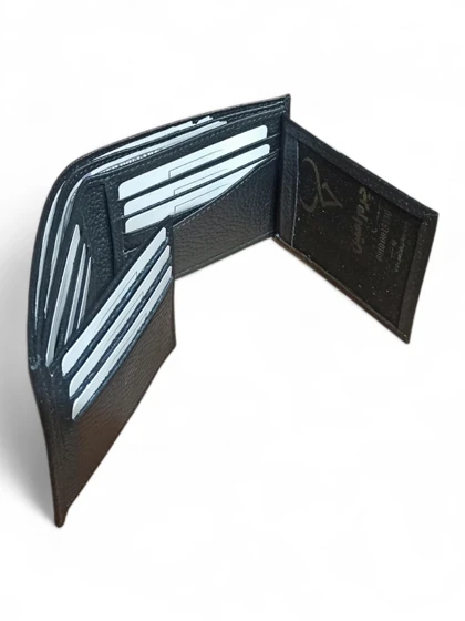 کیف پول جیبی مردانه چرم طبیعی مدل دو آلبوم