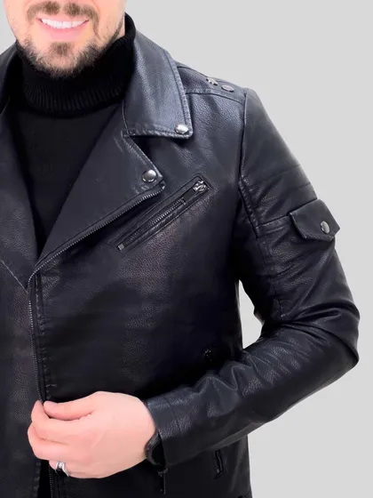 بایکر چرم 602 مشکی