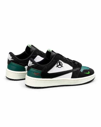 کفش کتانی مردانه مدل نایکی ترویس سفید مشکی سبز Nike travis