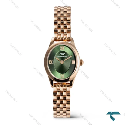 ساعت دنیل ولینگتون زنانه مدل Ophelia مینی رزگلد سبز DW-7688-L