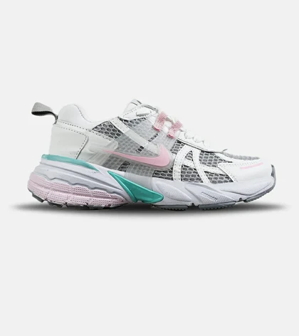 کفش کتانی زنانه سفید طوسی صورتی Nike cushlon مدل 7941