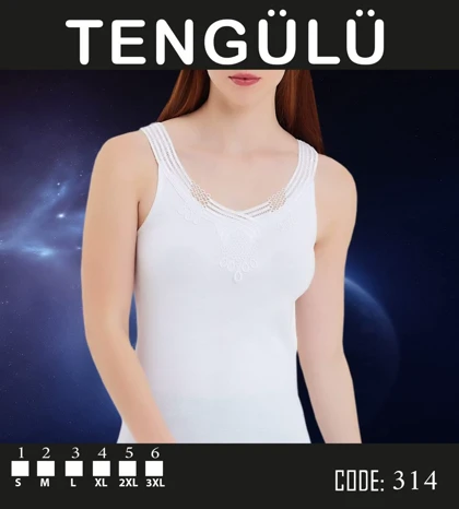 تاپ نخ پنبه ترکیه زنانه برند TENGULU کد: 314