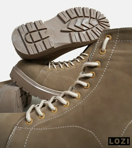 بوت مردانه کرم قهوه ای BERSHKA