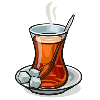 استیکر پارچه و لباس پاد آفرین مدل چایی کد 3491