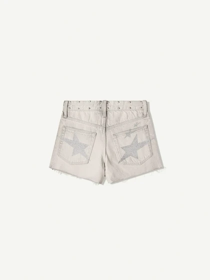 شلوارک جین زاپ‌دار Bershka310
