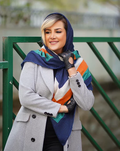 روسری وسط ساده نخی پاییزه