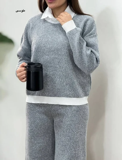 ست تونیک و شلوار بافت هستی