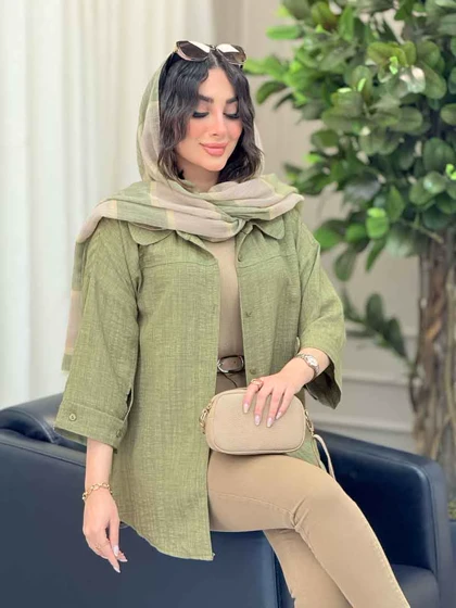 شومیز سر آستین دو دکمه