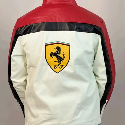 کاپشن چرم موتور سواری فراری 138