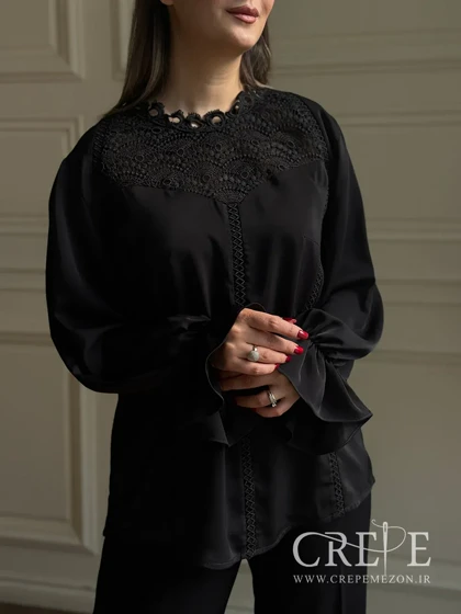 شومیز یقه گیپور