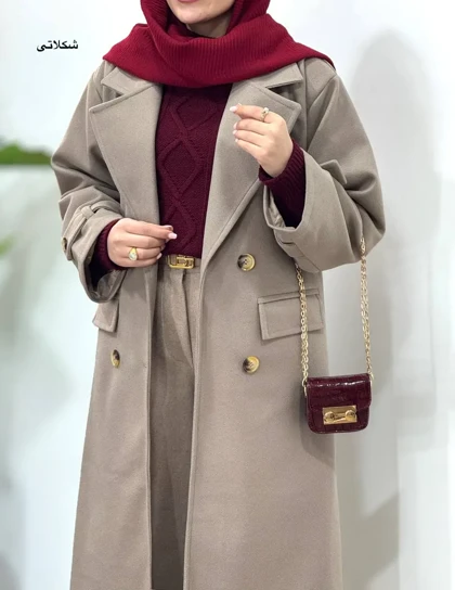 پالتو فوتر بلند آستردار سایدا