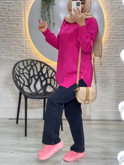 شومیز پایین دکمه