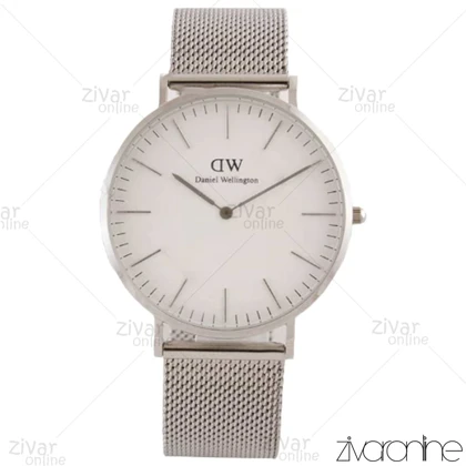 ساعت دنیل ولینگتون مردانه حصیری سیلور صفحه سفید 103879