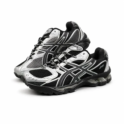 کفش کتانی مردانه مدل اسیکس مشکی طوسی ASICS