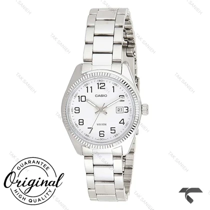 کاسیو زنانه LTP-1302D-7BVDF سیلور صفحه سفید Casio-10286-L