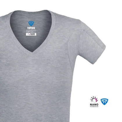 زیرپوش نانو آنتی باکتریال ضد تعریق یقه هفت باز مردانه ملانژ