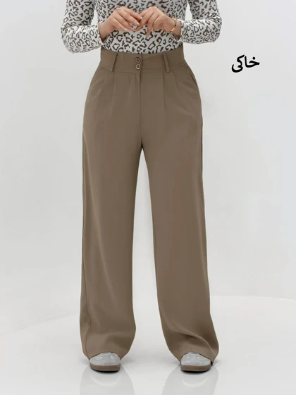 3816-شلوار کرپ واید کد 330 (ایراددار)