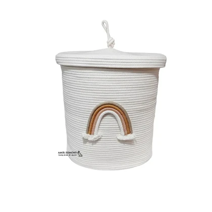 سبد دربدار لوازم کودک طرح رنگین کمان isiz