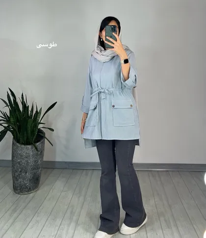 مانتو دکمه دار نارین