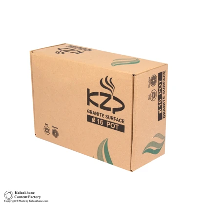 قابلمه 16 آلما درب سیلیکون دسته کروم KZP کد 6060