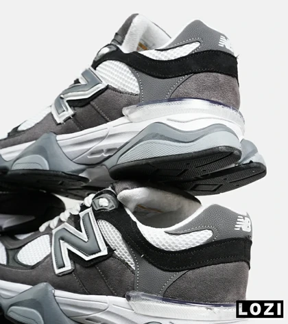 کفش کتانی مردانه و زنانه طوسی مشکی سفید NEW BALANCE 9060 مدل 7308